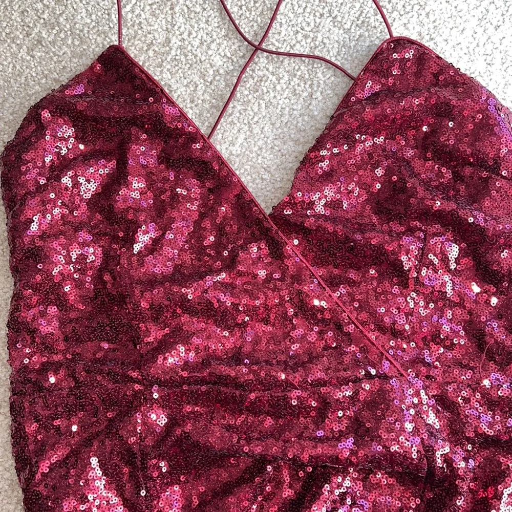 Sexy Tobi Red Valentine Dress with Sequins open back size SP prom dress - Picture 5 of 6
